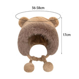 Maxbell Women's Winter Plush Hat with Earflaps Earmuffs for Cycling Hiking Keep Warm Khaki