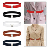 Maxbell Women Elastic Waist Belt Casual Waistband for Festivals Birthday Gift Street Red