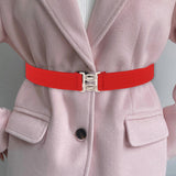Maxbell Women Elastic Waist Belt Casual Waistband for Festivals Birthday Gift Street Red