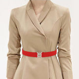 Maxbell Women Elastic Waist Belt Casual Waistband for Festivals Birthday Gift Street Red