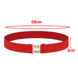 Maxbell Women Elastic Waist Belt Casual Waistband for Festivals Birthday Gift Street Red