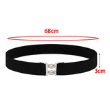 Maxbell Women Elastic Waist Belt Casual Waistband for Festivals Birthday Gift Street Black