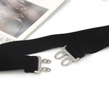 Maxbell Women Elastic Waist Belt Casual Waistband for Festivals Birthday Gift Street Black