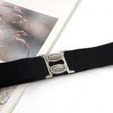 Maxbell Women Elastic Waist Belt Casual Waistband for Festivals Birthday Gift Street Black