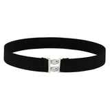 Maxbell Women Elastic Waist Belt Casual Waistband for Festivals Birthday Gift Street Black
