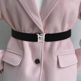 Maxbell Women Elastic Waist Belt Casual Waistband for Festivals Birthday Gift Street Black