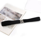 Maxbell Women Elastic Waist Belt Casual Waistband for Festivals Birthday Gift Street Black