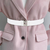 Maxbell Women Elastic Waist Belt Casual Waistband for Festivals Birthday Gift Street White