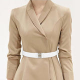 Maxbell Women Elastic Waist Belt Casual Waistband for Festivals Birthday Gift Street White