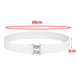 Maxbell Women Elastic Waist Belt Casual Waistband for Festivals Birthday Gift Street White