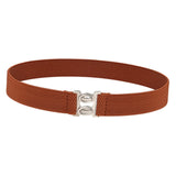 Maxbell Women Elastic Waist Belt Casual Waistband for Festivals Birthday Gift Street Brown