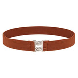 Maxbell Women Elastic Waist Belt Casual Waistband for Festivals Birthday Gift Street Brown