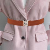 Maxbell Women Elastic Waist Belt Casual Waistband for Festivals Birthday Gift Street Brown