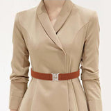 Maxbell Women Elastic Waist Belt Casual Waistband for Festivals Birthday Gift Street Brown