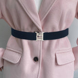 Maxbell Women Elastic Waist Belt Casual Waistband for Festivals Birthday Gift Street Deep Blue