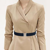 Maxbell Women Elastic Waist Belt Casual Waistband for Festivals Birthday Gift Street Deep Blue