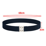 Maxbell Women Elastic Waist Belt Casual Waistband for Festivals Birthday Gift Street Deep Blue