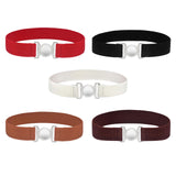 Maxbell Women Elastic Waist Belt Clothing Decor Waistband for Shopping Travel Street Red