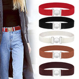 Maxbell Women Elastic Waist Belt Clothing Decor Waistband for Shopping Travel Street Red