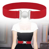 Maxbell Women Elastic Waist Belt Clothing Decor Waistband for Shopping Travel Street Red