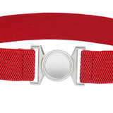 Maxbell Women Elastic Waist Belt Clothing Decor Waistband for Shopping Travel Street Red