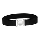 Maxbell Women Elastic Waist Belt Clothing Decor Waistband for Shopping Travel Street Black