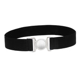 Maxbell Women Elastic Waist Belt Clothing Decor Waistband for Shopping Travel Street Black