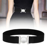 Maxbell Women Elastic Waist Belt Clothing Decor Waistband for Shopping Travel Street Black