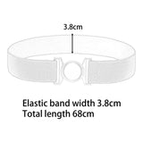 Maxbell Women Elastic Waist Belt Clothing Decor Waistband for Shopping Travel Street Black