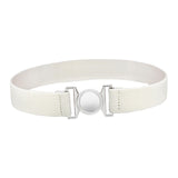 Maxbell Women Elastic Waist Belt Clothing Decor Waistband for Shopping Travel Street White