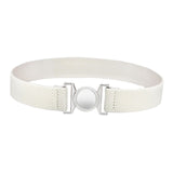 Maxbell Women Elastic Waist Belt Clothing Decor Waistband for Shopping Travel Street White