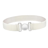 Maxbell Women Elastic Waist Belt Clothing Decor Waistband for Shopping Travel Street White