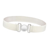 Maxbell Women Elastic Waist Belt Clothing Decor Waistband for Shopping Travel Street White