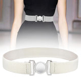 Maxbell Women Elastic Waist Belt Clothing Decor Waistband for Shopping Travel Street White