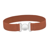 Maxbell Women Elastic Waist Belt Clothing Decor Waistband for Shopping Travel Street Camel