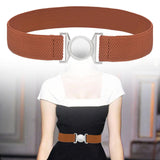 Maxbell Women Elastic Waist Belt Clothing Decor Waistband for Shopping Travel Street Camel