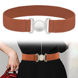 Maxbell Women Elastic Waist Belt Clothing Decor Waistband for Shopping Travel Street Camel