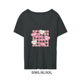 Maxbell Women's T Shirts Loose Casual Letter Graphic Print Comfortable Crewneck Tees