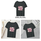 Maxbell Women's T Shirts Loose Casual Letter Graphic Print Comfortable Crewneck Tees