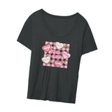 Maxbell Women's T Shirts Loose Casual Letter Graphic Print Comfortable Crewneck Tees