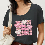 Maxbell Women's T Shirts Loose Casual Letter Graphic Print Comfortable Crewneck Tees