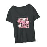 Maxbell Women's T Shirts Loose Casual Letter Graphic Print Comfortable Crewneck Tees