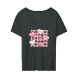 Maxbell Women's T Shirts Loose Casual Letter Graphic Print Comfortable Crewneck Tees