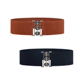 Maxbell Women Elastic Waist Belt Stylish Dress Accessories Girdle Lady Cinch Brown