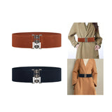 Maxbell Women Elastic Waist Belt Stylish Dress Accessories Girdle Lady Cinch Brown