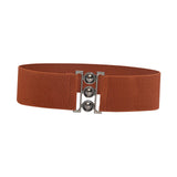 Maxbell Women Elastic Waist Belt Stylish Dress Accessories Girdle Lady Cinch Brown