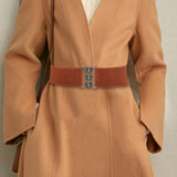 Maxbell Women Elastic Waist Belt Stylish Dress Accessories Girdle Lady Cinch Brown