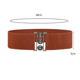 Maxbell Women Elastic Waist Belt Stylish Dress Accessories Girdle Lady Cinch Brown