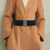 Maxbell Women Elastic Waist Belt Stylish Dress Accessories Girdle Lady Cinch Dark Blue