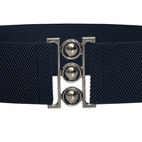 Maxbell Women Elastic Waist Belt Stylish Dress Accessories Girdle Lady Cinch Dark Blue